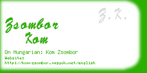 zsombor kom business card